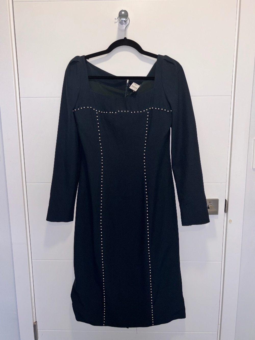 Alexander McQueen Pearl Embellished Long Sleeve Sheath Dress IT 40 / US 4
